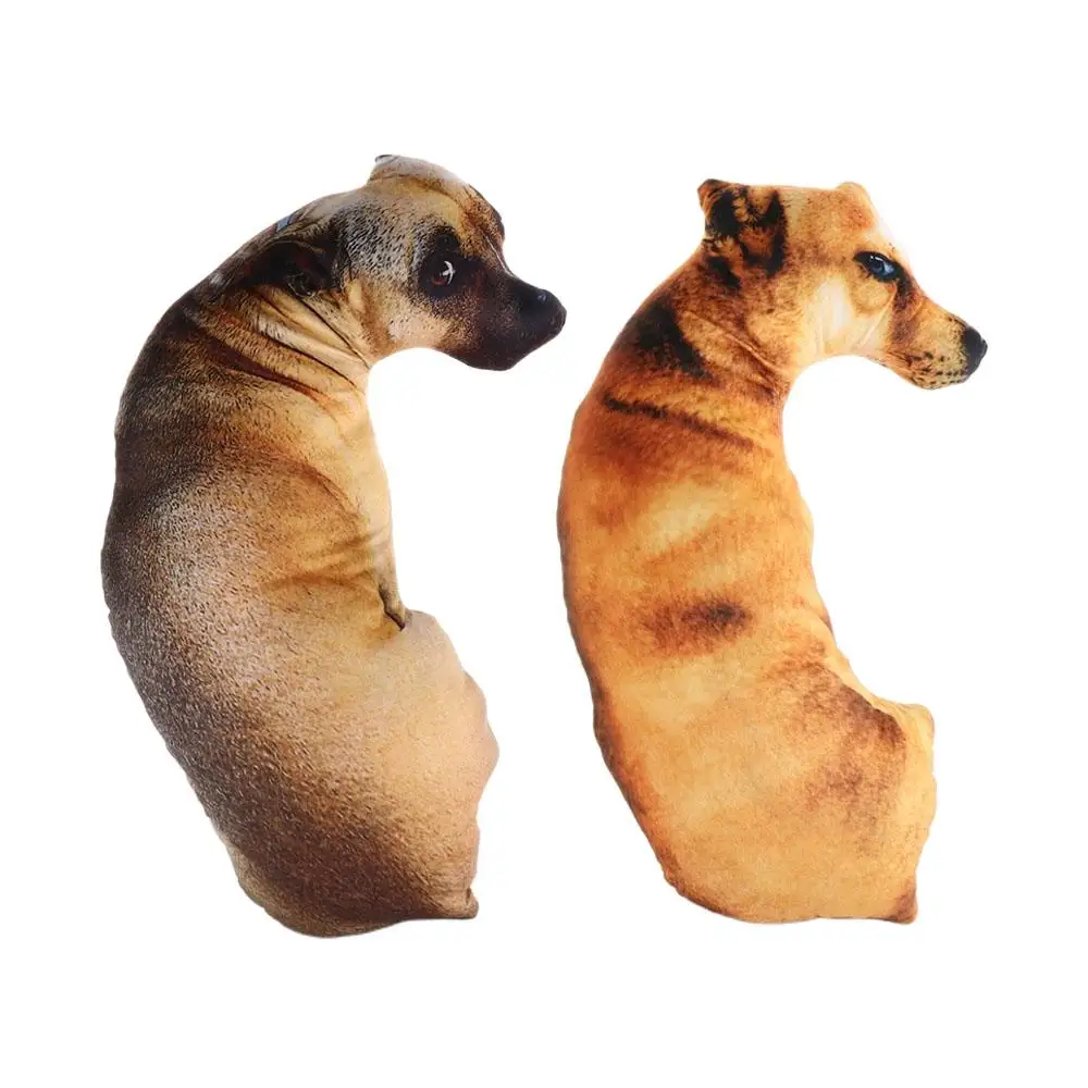 Toy 3D Lifelike Animal Throw Pillow Plush Creative Dog Pillow Soft Cushion Office