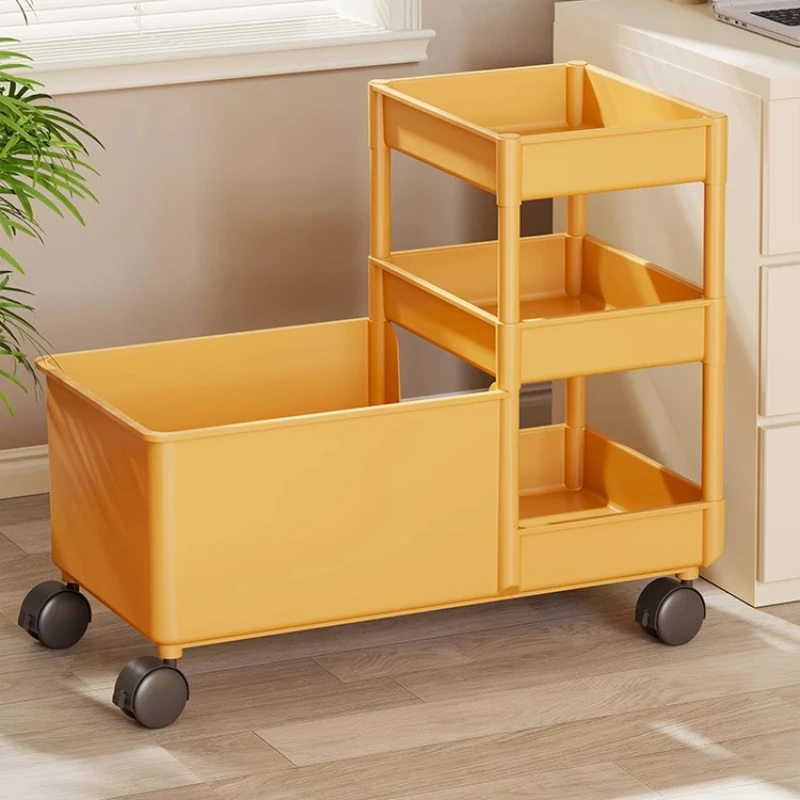 

Полка для школьной сумки под столом, книжная полка для классной комнаты, стеллаж для хранения школьных принадлежностей, многослойная передвижная тележка на колесах
