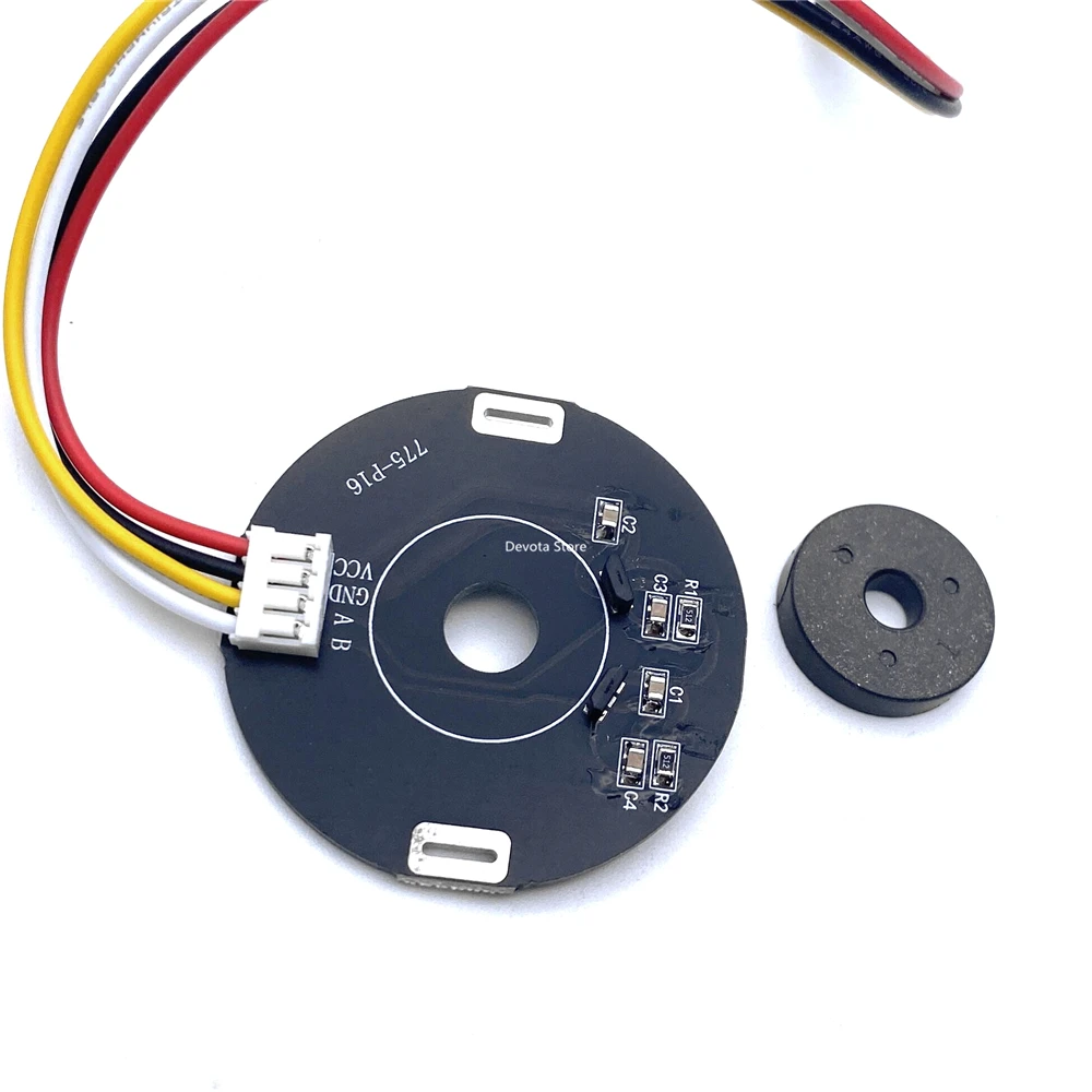 Double Hall Magnetic Encoder 5V 16PPR For 775 795 DC Gear Motor Direction Sensor Module 2.54-4P