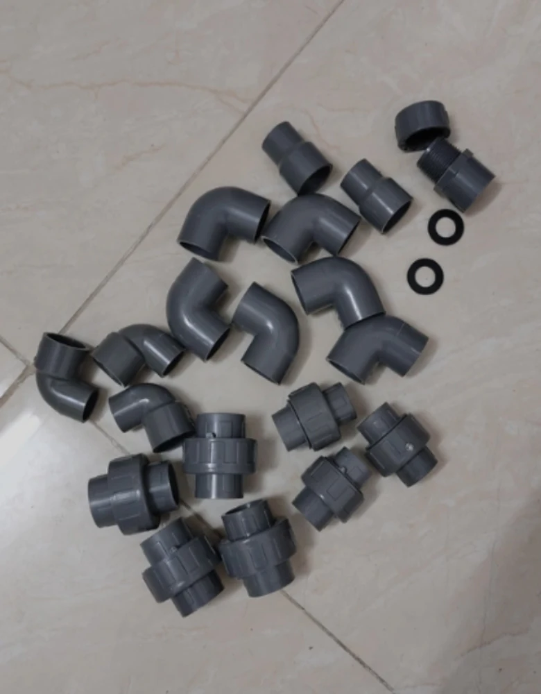 25/32/40/50/63/75/90/110/125/200mm PVC Straight Reducer Fittings Water Tube Aquarium Adapter Garden Irrigation Hose Fittings