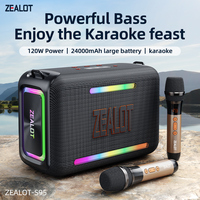 ZEALOT-S95M Karaoke Portable Bluetooth 5.3 Speaker System with 1-2 Wireless Microphones Home Family festival Gift birthday