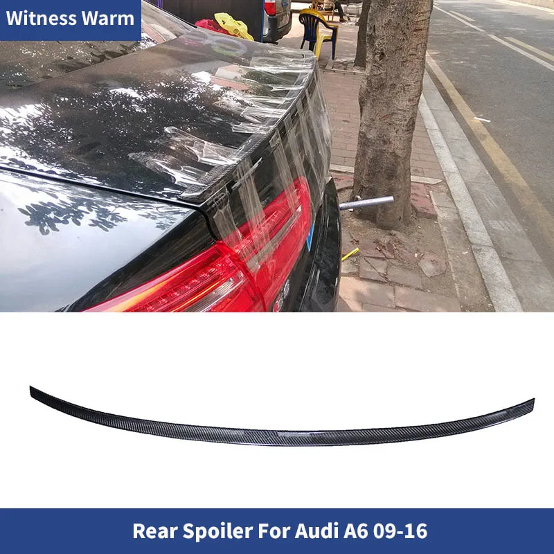 

for Audi A6 C6 C7 Spoiler Carbon Fiber Rear Spoiler Trunk Wing 2009 2010 2011 2012 2013 2014 2015 2016 2017