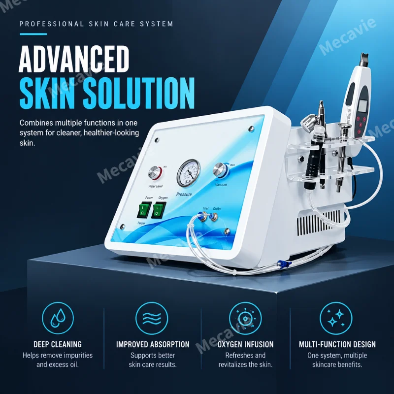 Mecavie Multifunctional Facial Skin Machine Hydra Cleansing Oxygen Jet Diamond Dermabrasion Beauty Equipment For Salon Home