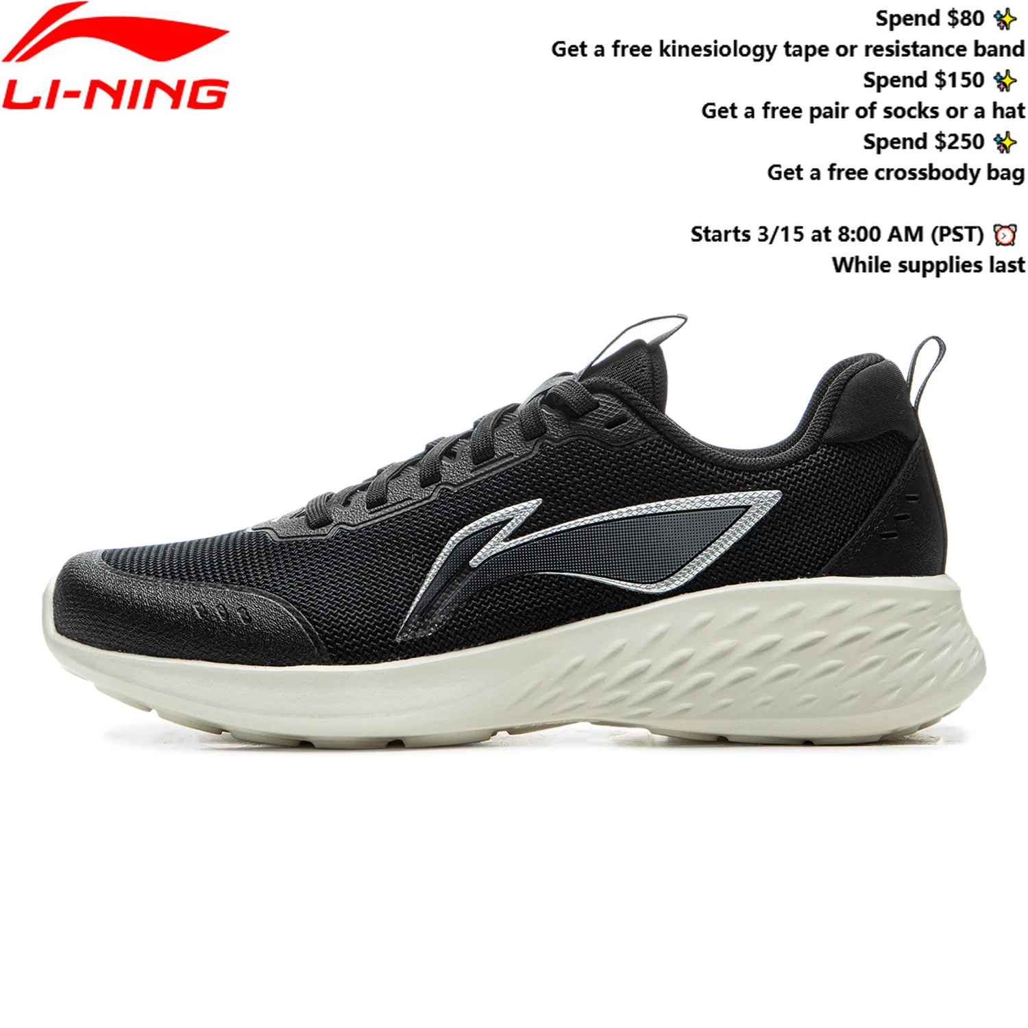 

Li-Ning Women's LIGHTCLOUD Running Jogger Shoes Breathable Comfortable LiNing Stylish Retro Sneakers ARSV038