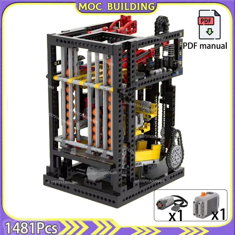 ตัวต่อ MOC นาฬิกาทรงกลมแนวตั้ง โมดูล GBC เครื่องจักร มอเตอร์ เทคโนโลยี ตัวต่อเสริมทักษะ ของเล่นเสริมพัฒนาการ ของขวัญ
