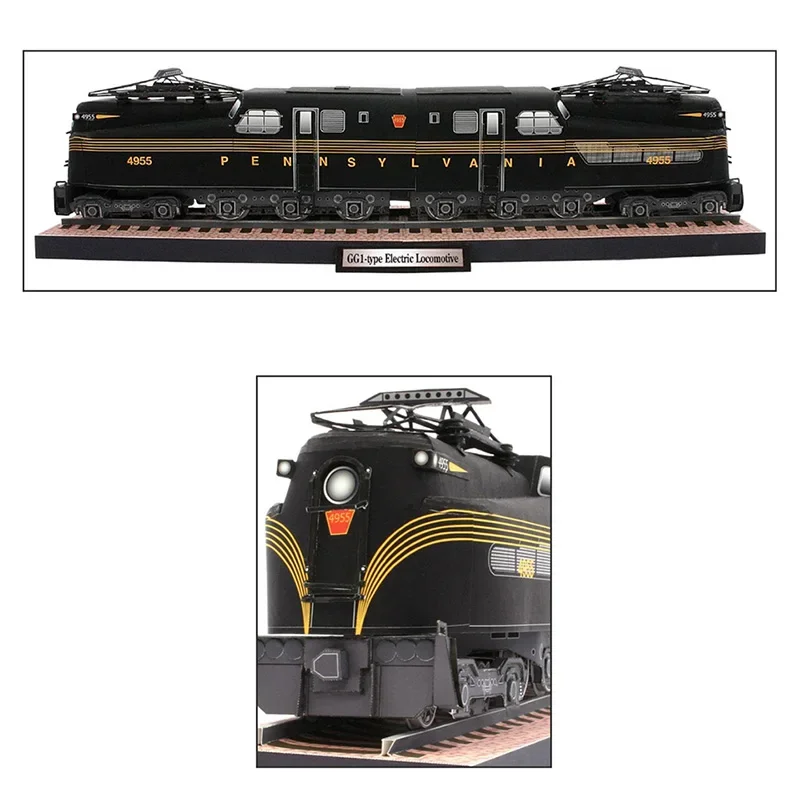 GG1-type Electric Locomotives Train Realistic Handmade 3D Paper Model Papercraft Art DIY Tenns Adult Origami Craft Toys ZX-059