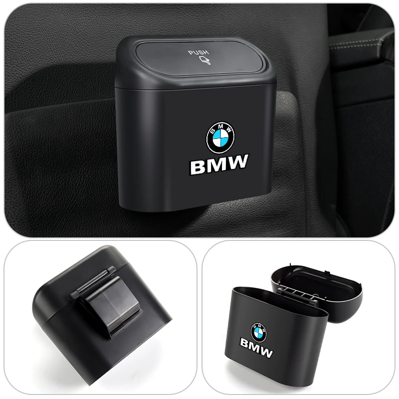 Hanging Car Trash Can ABS Auto Garbage Dust Case Storage Box For BMW X1X2 X3X4X5X6X7 G30 G20 E46 E90 E60 F10 F30 F20 F40 E87 E70