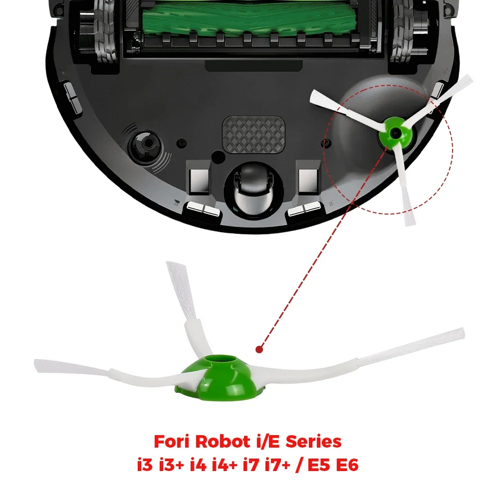 أجزاء مرشح الفرشاة الرئيسية/الجانبية للروبوت لـ iRobot Roomba i3 i3 + i4 i4 + i6 i6 + i7 i7 + i8 i8 + E5 E6 E7 جزء استبدال المكنسة الكهربائية