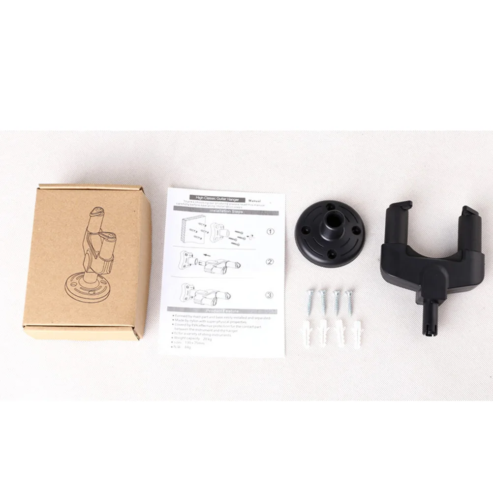 

Guitar Hanging Rack Black Heavy Duty Wall Mounted Storage Hook For Guitar Banjo Mandolin Ukulele Iron Plastic Material