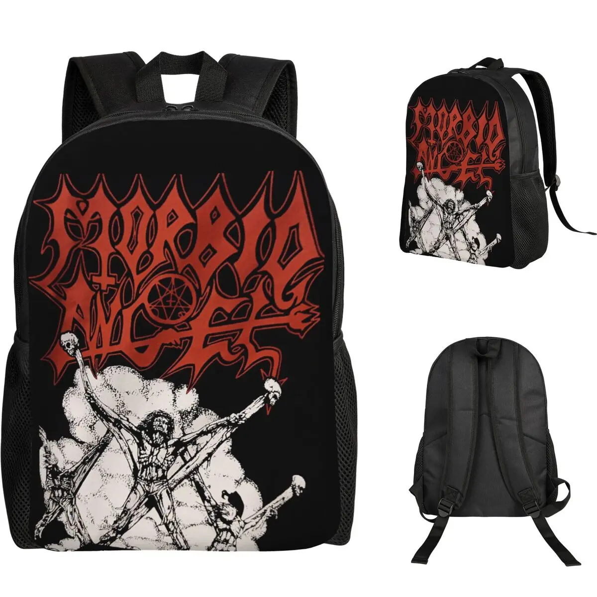 Morbid Angel Thy Kingdom Come Student Backpack School Bag Hiking Travel Daypack for Boys Girls Fashion Bookbag Shoulder Bags