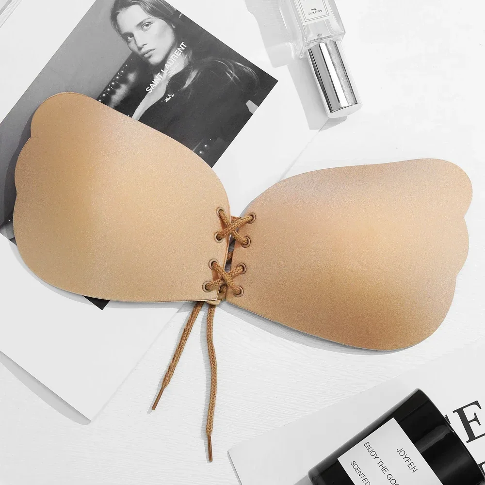 Sutiã adesivo invisível sem alças para mulheres, sutiãs push up, bralette de silicone sem costura, roupa interior sexy, lingerie sem costas