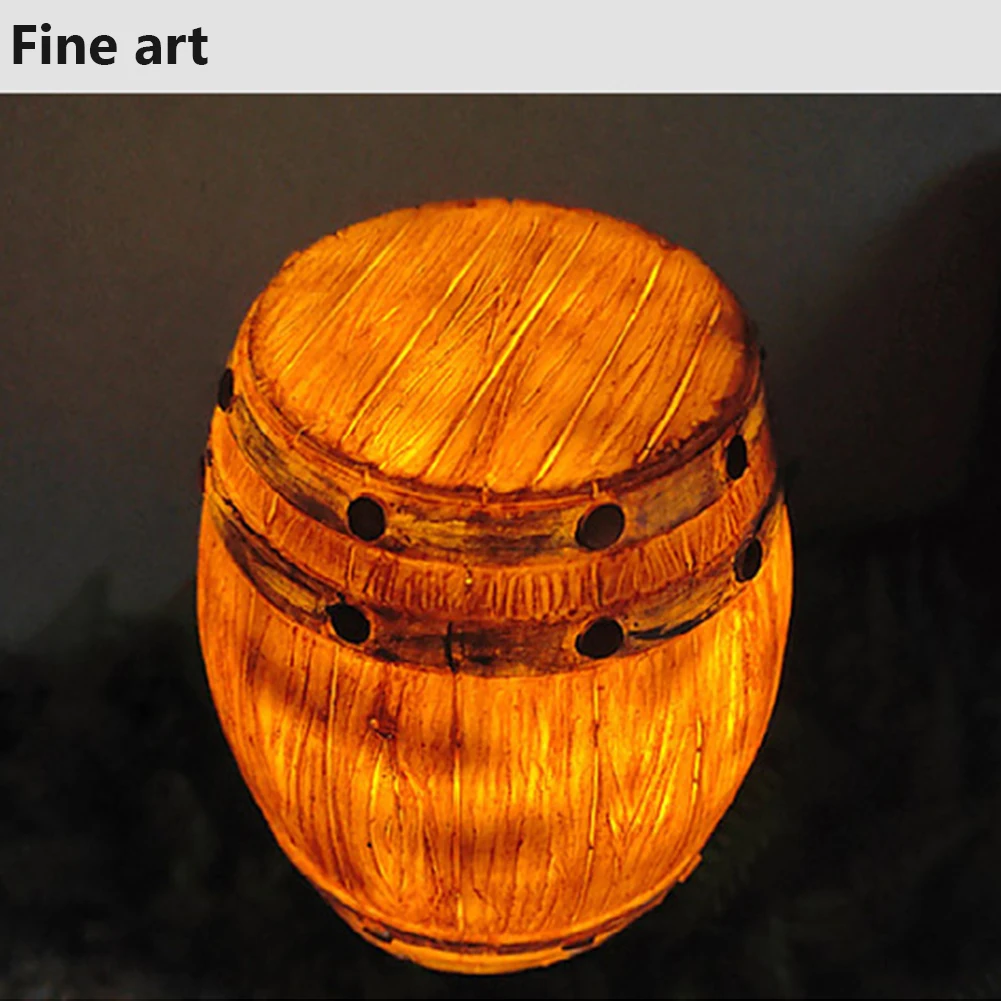 Wine Barrel Solar Stake Luz Ornamento, Lâmpada LED Decorativa, Floor Light, Jardim ao ar livre e Yard Party Decor