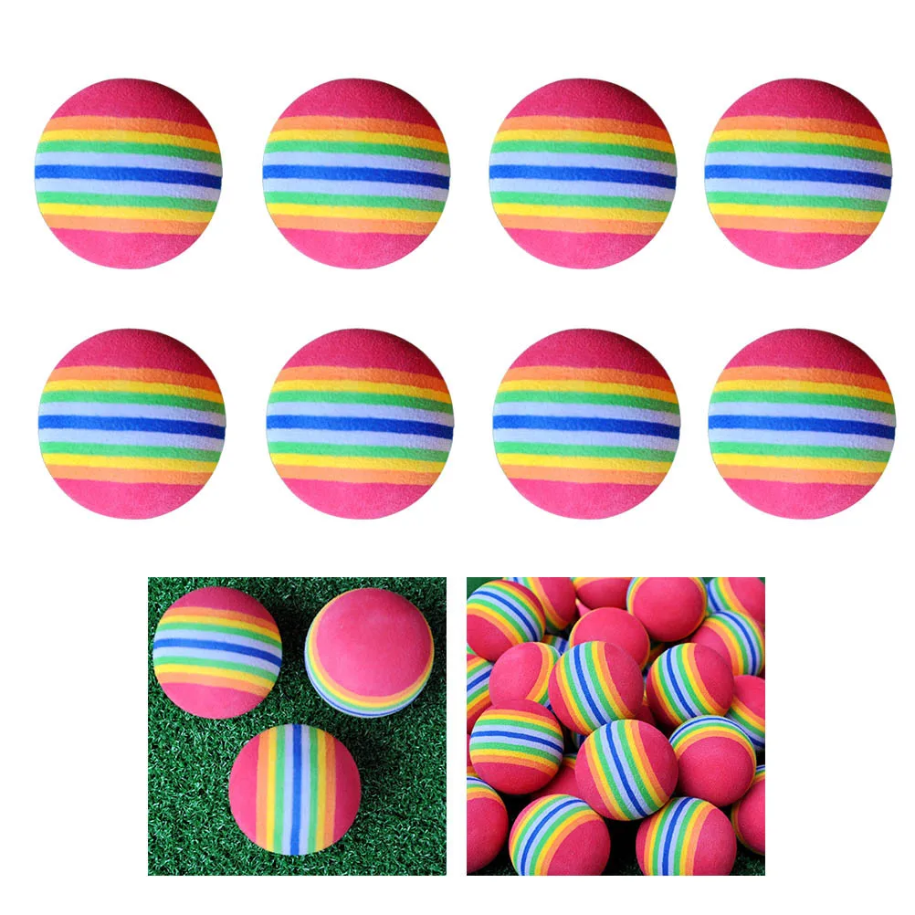 8 قطعة 38 مللي متر كرات تدريب الجولف إيفا الملونة خفيفة الوزن آمنة للأثاث والنوافذ الزجاجية ممارسة في أي مكان كرة إسفنجية #2