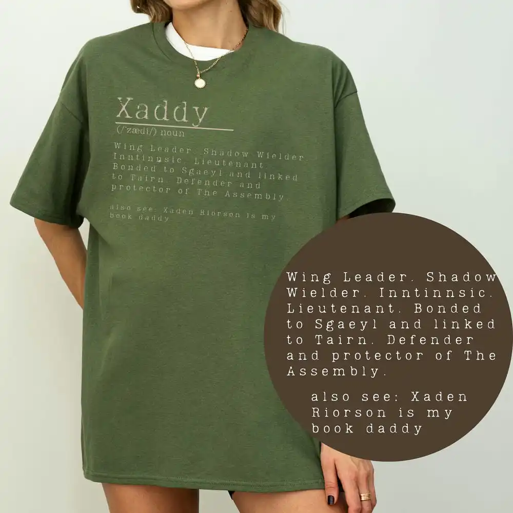 Retro Xaden Riorson Xaden Fourth Wing Shirt Rebecca Yarros Apparel Unisex Tee Cotton Shirt Fantasy Apparel Y2K Top Streetwear