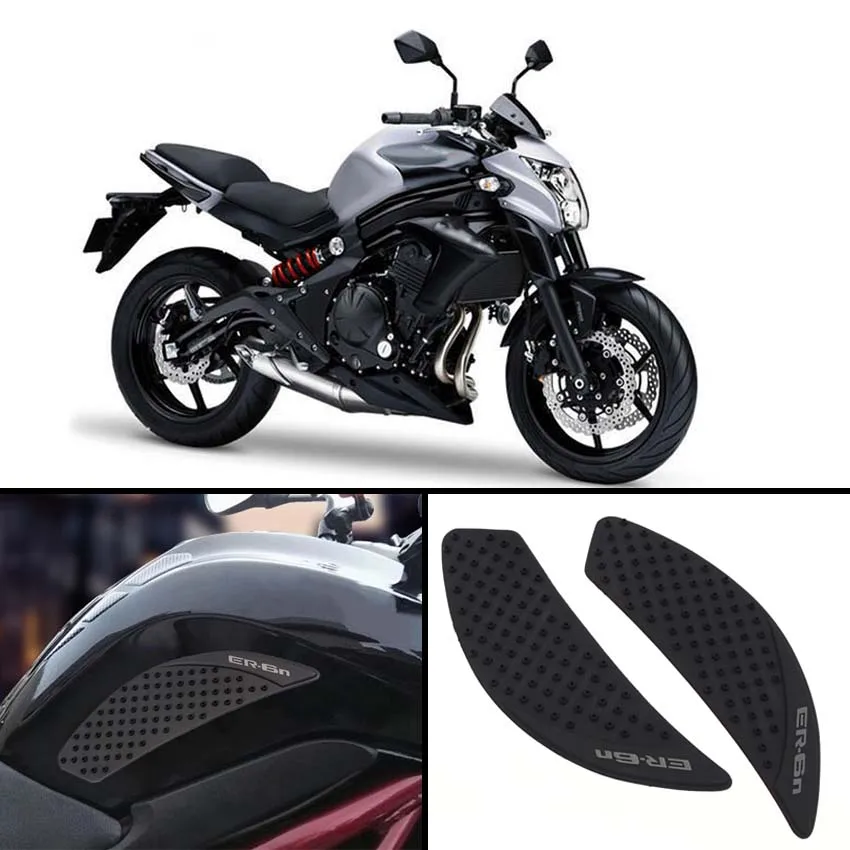 Motorcycle Fuel Tank Pad For Kawasaki ER650 ER-6N ER6N 2006-2016 Non-slip Sticker Side Fuel Tank Pad Waterproof Rubber Sticker