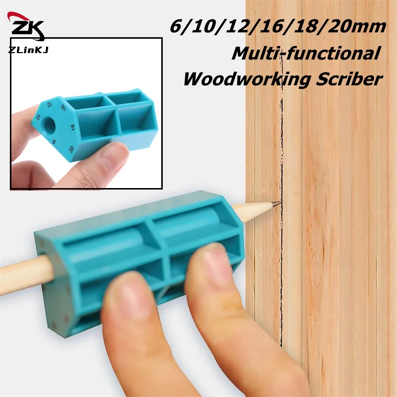 6/10/12/16/18/20mm Multi Margin Parallel Scriber Woodworking Wardrobe Board Marking Gauge Carpentry ABS Layout Dashing Device
