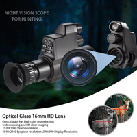 Night Hunting IR Digital Scope Crosshair Attach 4X Zoom Infrared Ночное видение Monocular HD Video Camera Device Round Screen