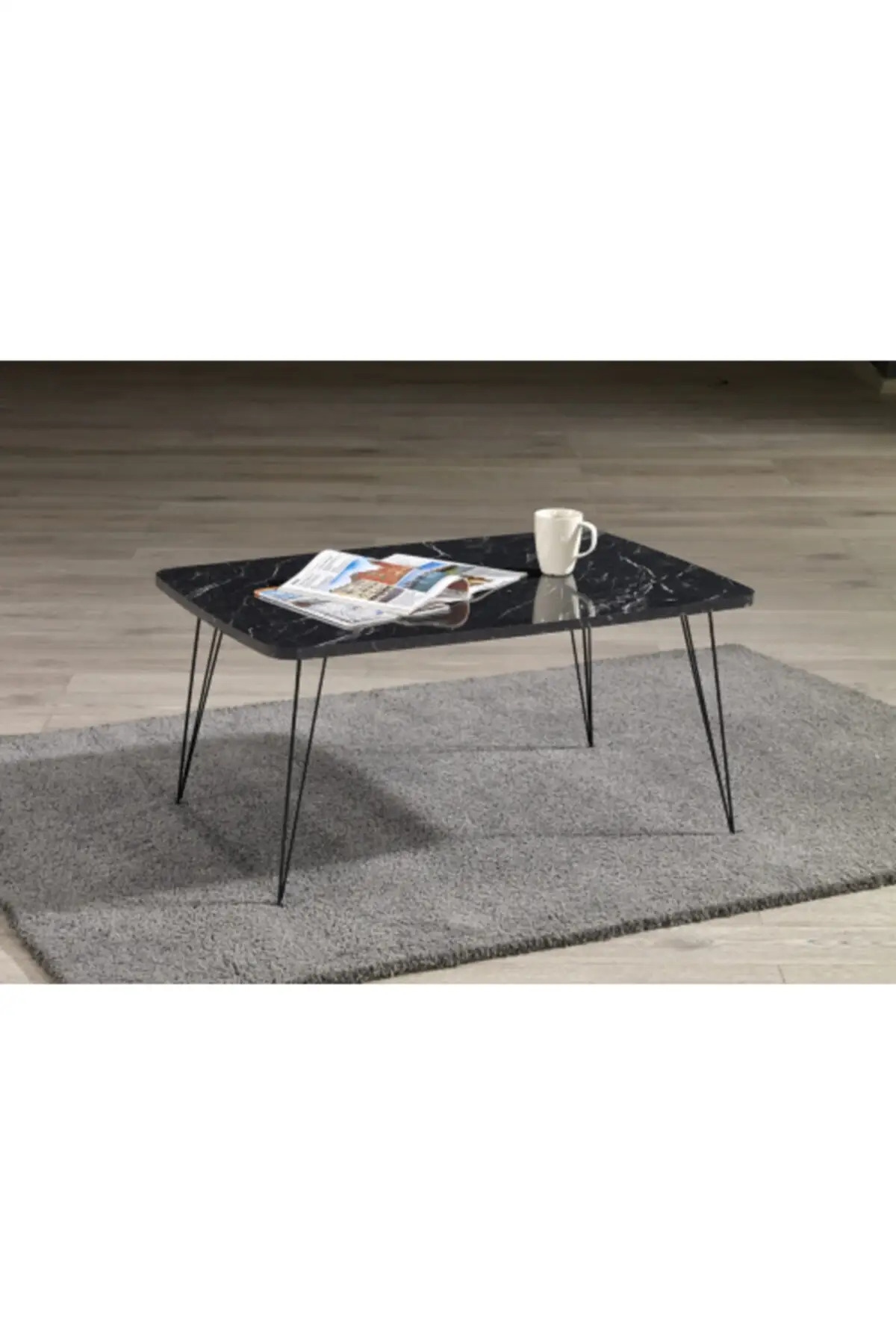 DOLBOVI black marble patterned Coffee Table Coffee Table