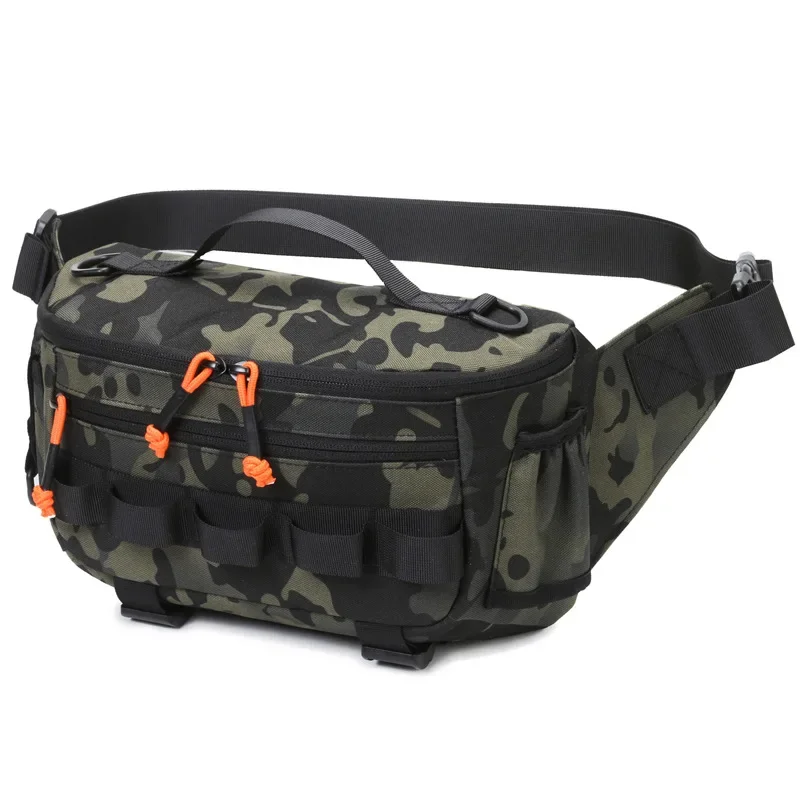 

Outdoor Sports Fishing Camping Large Capacity Multifunctional Anti-splashing Oxford Cloth Oblique Fanny Pack