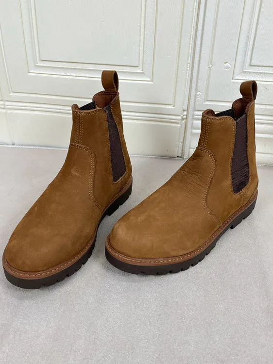 

Leather round Toe ort Boots Women's Faion Thi Heel Booties Pure Color Commute Sle Spring Autumn Season Rubber Sole