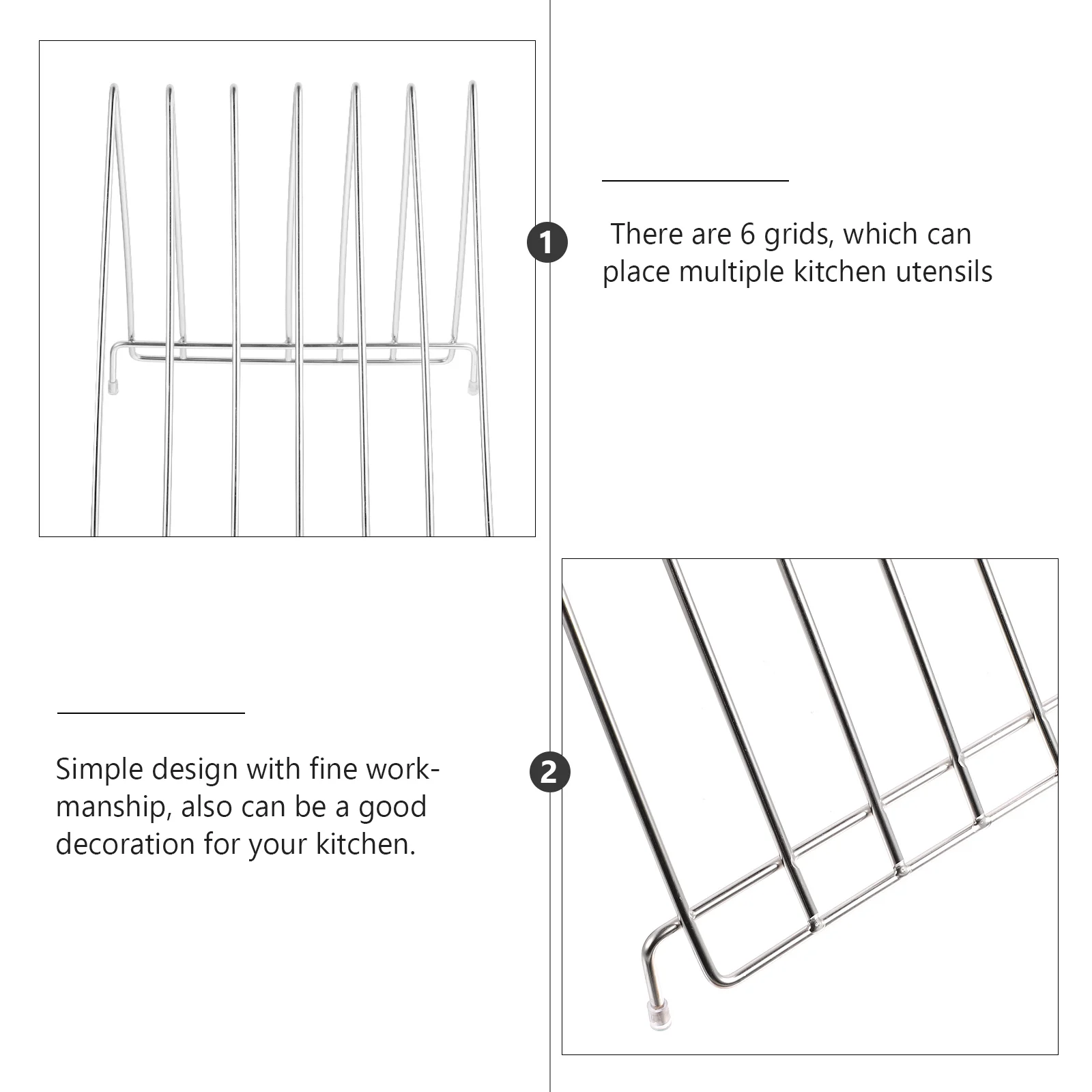 

Stainless Steel Knife Holder Chopping Board St Wear Resistant Bracket Drying Rack Nonslip Storage Kitchen Shelf Simple