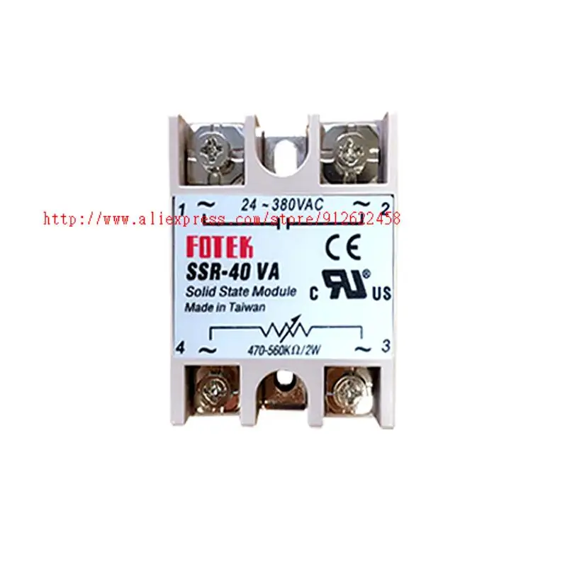 

10 pcs SSR-40VA Single-Phase Solid State Relay Voltage Regulator 40A SSR40VA