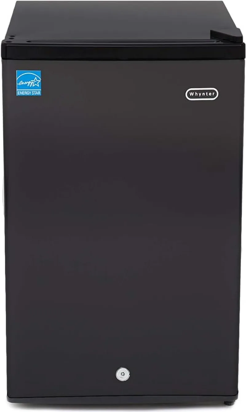 Whyn-CUF-301BK Congelador Vertical com Bloqueio, 3 Cu. ft, Preto, Congelador Vertical