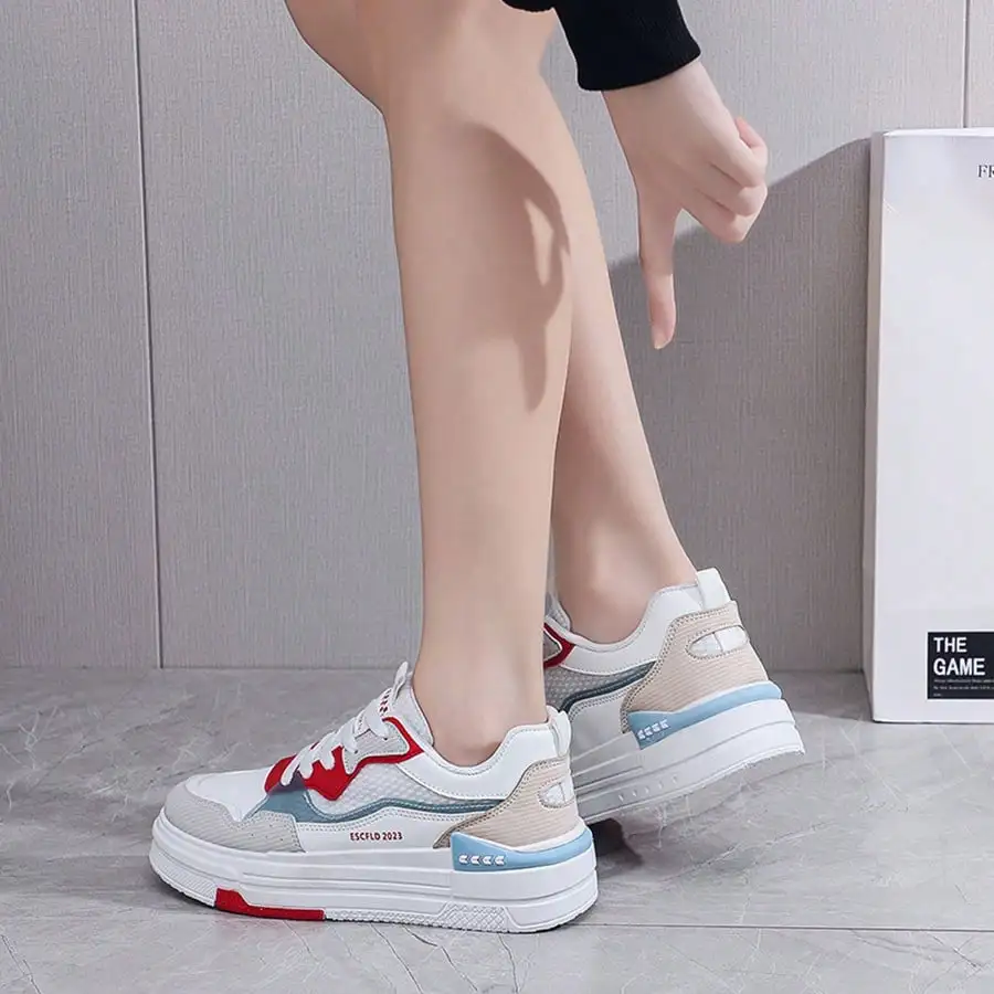 Zapatillas deportivas de Skate para Mujer, Suela Gruesa para Exteriores, Moda Juvenil