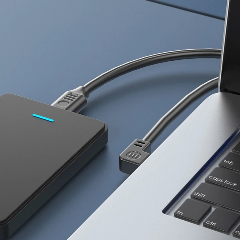 柔軟な USB3.0 A オス USB3.0 A オス延長ケーブル 5Gbps データ転送速度、90 度曲げ電源コード USB ワイヤードロップシップ