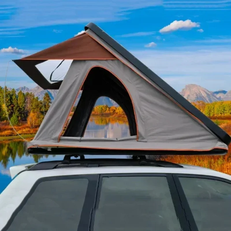 High Quality Aluminum Triangle Clamshell Rooftop Tent Four-season Waterproof Quick Automatic Opening Triple Layer Design