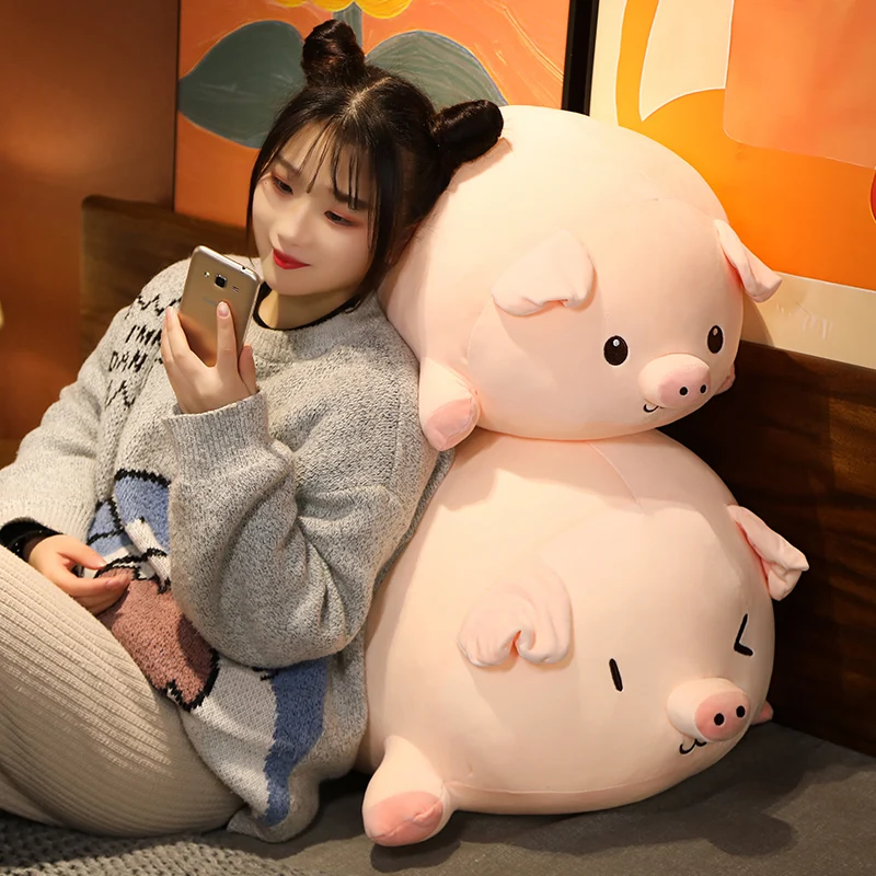 40-100cm Cute Lovely Toys for Girls Baby Birthday Gift Plush Pig Pillow Full Stuffed Soft Animal Piggy Dolls Bed Cushion