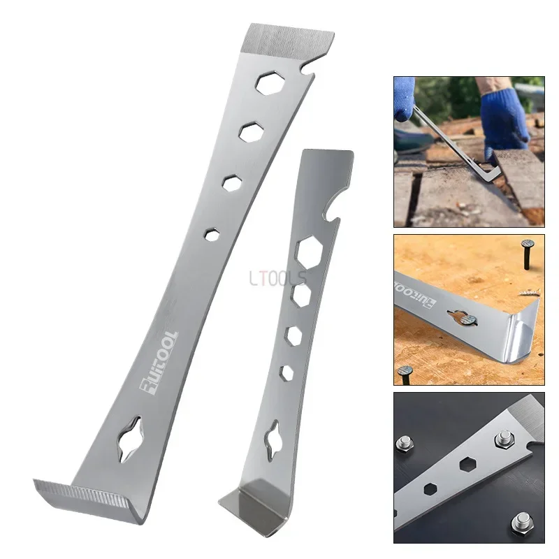 New Stainless Steels Crowbar Scraper Wooden Board Dismantling Spatula Pry Bar Multifunctional Lever Screwdriver Sturdy Hand Tool