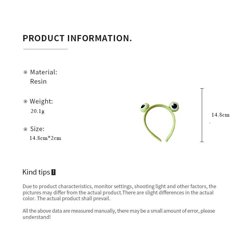 Funny Cartoon Green Frog Animal Ears Makeup Wide-brimmed Elastic Headbands for Women Cute Girls Hair Bands Casual Accessories image 6