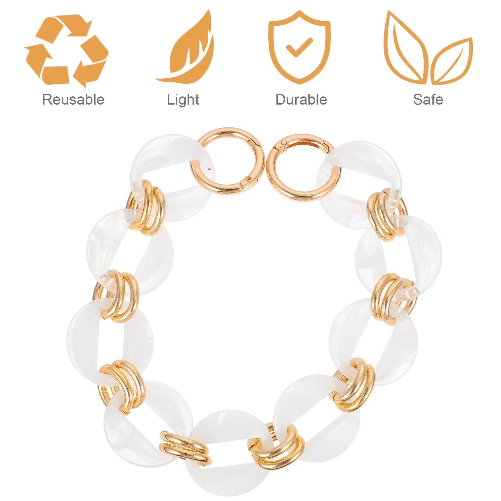 

Acrylic Bag Chain Durable Fashion Handbag Replacement Strap DIY Purse Accessories Purse Chain Handbag Accessories