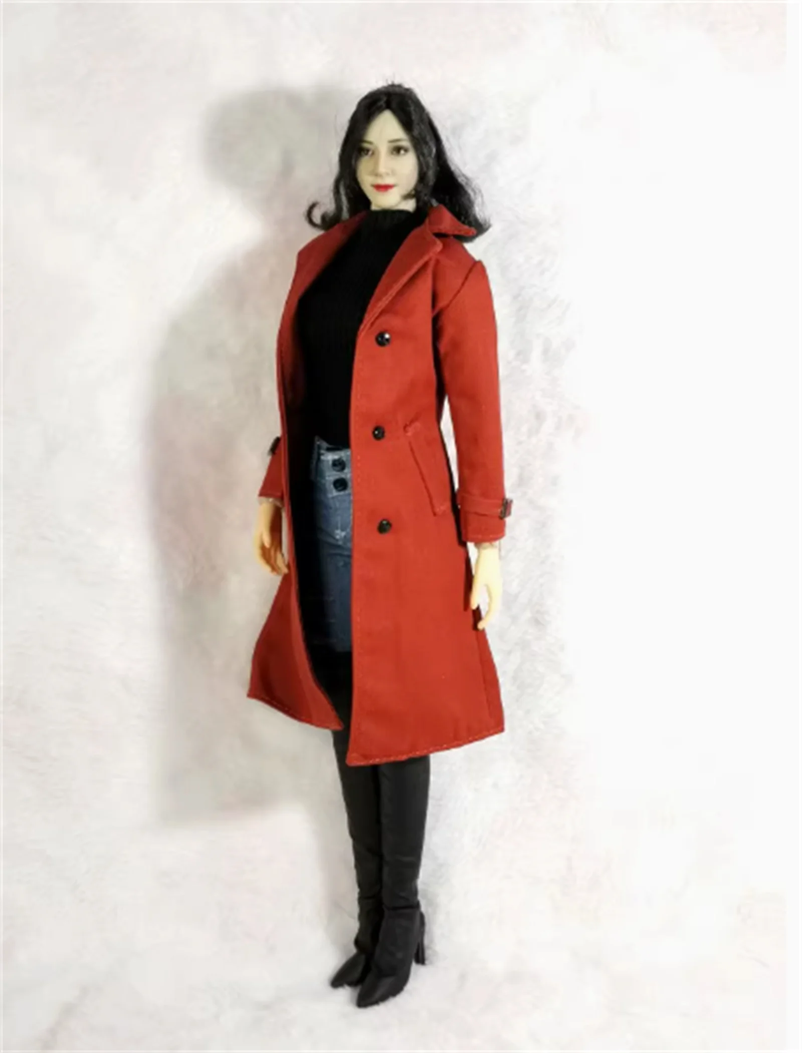 1/6 ملابس الجندي الإناث نموذج سترة واقية سترة معطف طويل الزي نموذج اللعب ل 12 بوصة نموذج لجسم اللعب