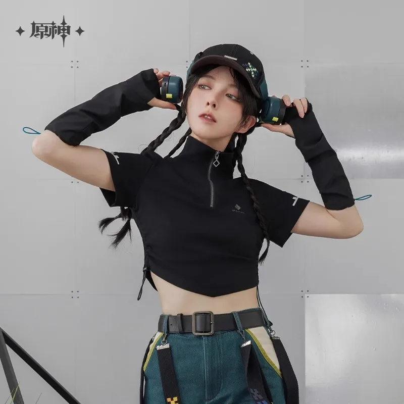 miHoYo Gioco Ufficiale Kinich Fan Genshin Impact Kinich Tema Sinistra Appeso al Collo Piccolo Ventaglio Anime Prop Cosplay Regali di Halloween