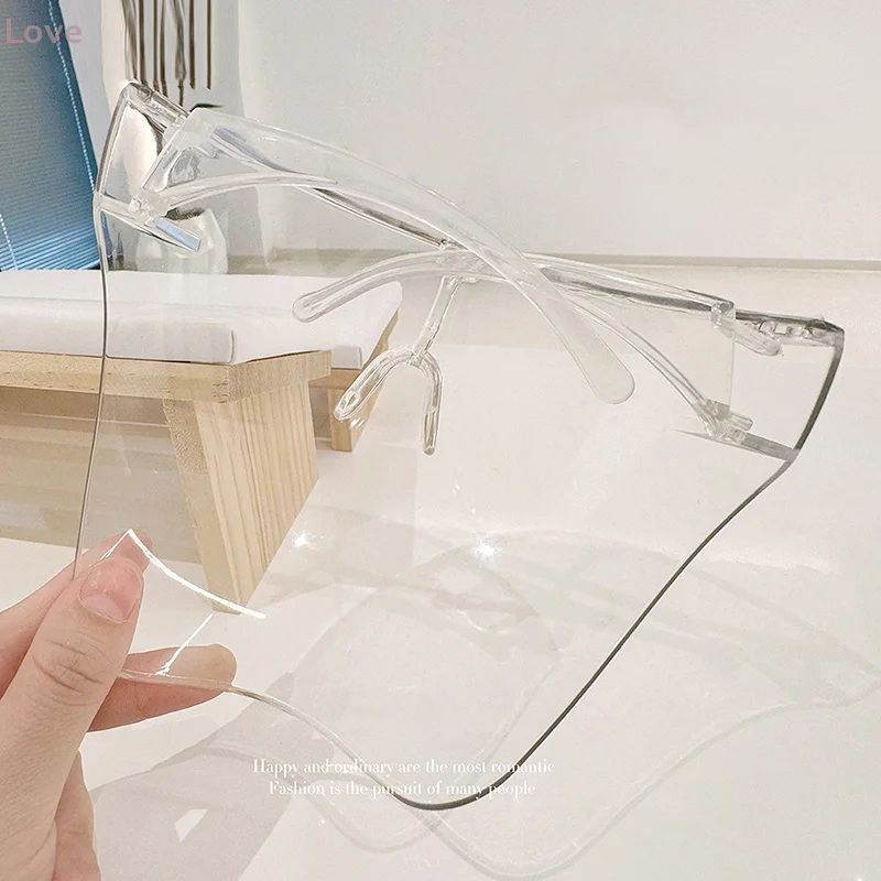 [L&P] قناع واقٍ مضاد للضباب ومضاد للغبار، نظارات شفافة عالية لفن الأظافر، درع كامل الوجه للجنسين، درع عين عالي الوضوح