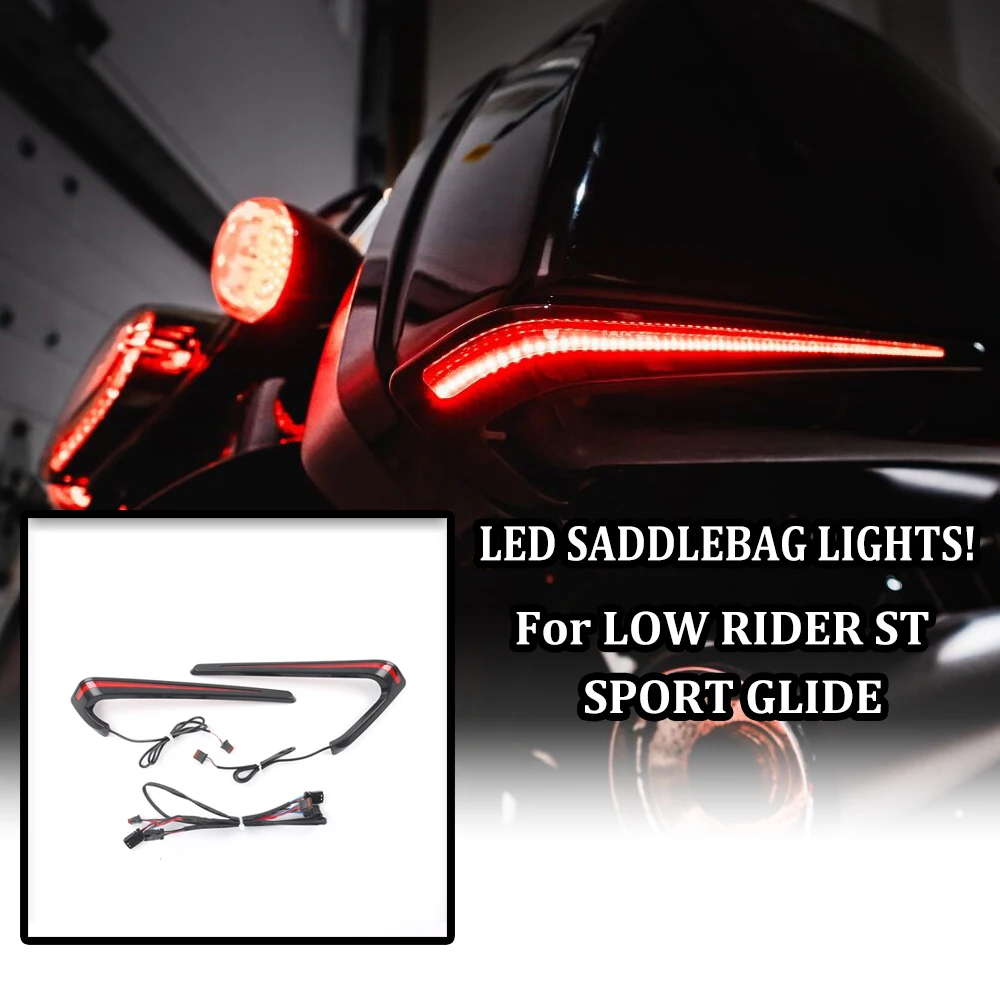 

Motorcycle Smoke Tracer Rear Saddlebag LED Turn/Brake Lights FOR Harley SOFTAIL LOW RIDER ST FXLRST El Diablo FXRST SPORT GLIDE