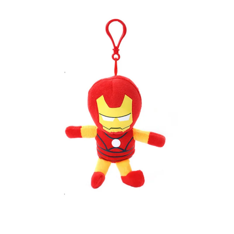 12CM Marvel Spiderman Plush Toy Cartoon Anime Hulk Iron Man Captain America Thor Batman Soft Stuffed Keychain Pendant Kid Gift