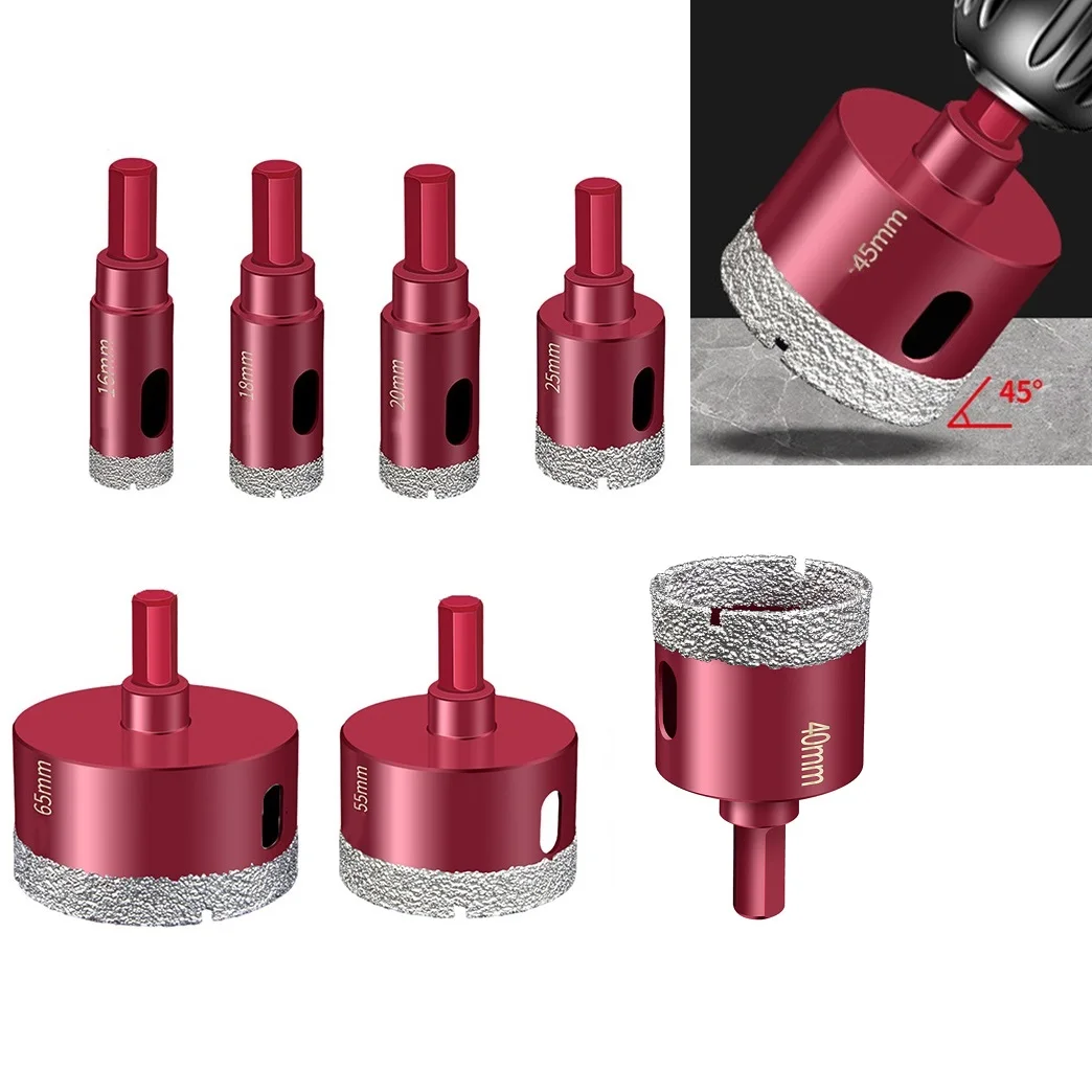 

1pc 6mm-65mm Dry And Wet Drill Bit Opener For Marble,Granite,Glass,Tile Concrete Emery Sand Hole Punch Power Tool Accessories