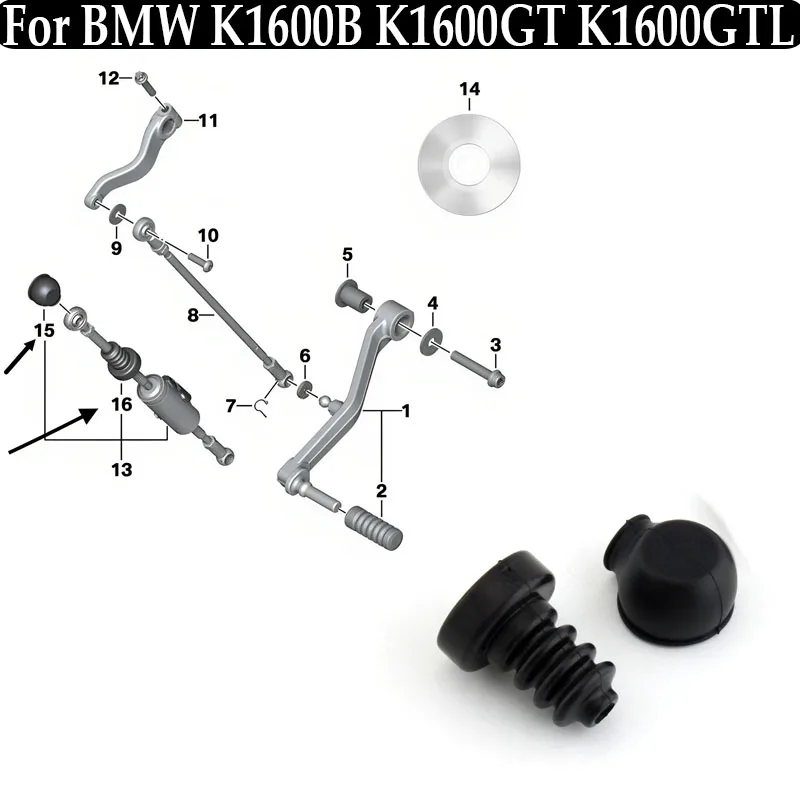

FoR BMW K1600B K1600GT K1600GTL Пылезащитный чехол сдвигового помощника (телескопический *1+ шаровой шарнир *1)