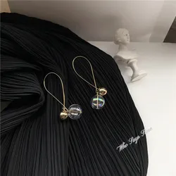 Transparent Bubble Earrings for Women Creative Exquisite Versatile Ball Beach Earrings Festive Party Fashion Jewellery Women