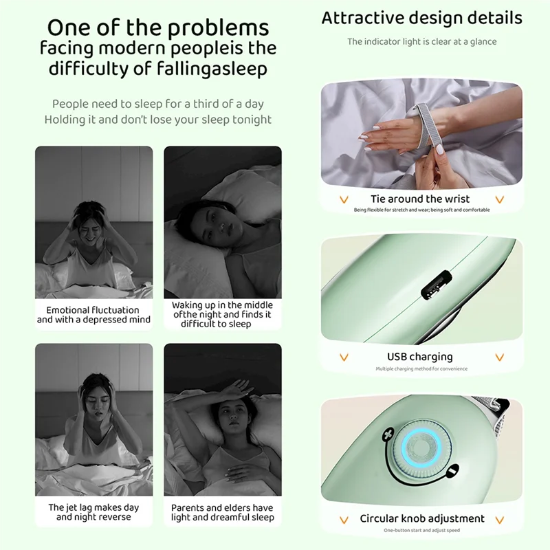 Dispositivo de sueño ingenioso, instrumento de ayuda de microcorriente portátil, descompresión de insomnio, dispositivo inteligente para dormir, dispositivo para aliviar la ansiedad del sueño