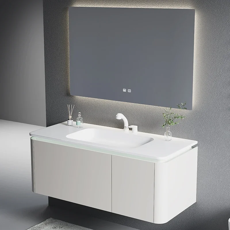 Oak Painted Smart Bathroom Cabinet Combination Washbasin