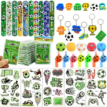 Calcio Sport Gioco di calcio Giocattoli Set Fischietto da calcio Mazz Tattoo Accessori da calcio Regali per feste di compleanno per bambini Pinata Filler