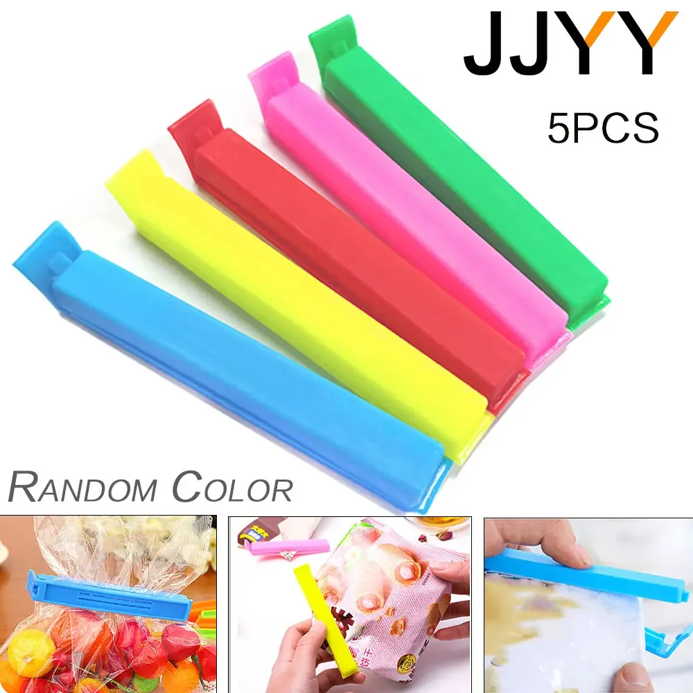 

JJYY 5Pcs Food Bag Sealing Clip Snack Sealing Clip Food Moisture-proof Clips Random Color