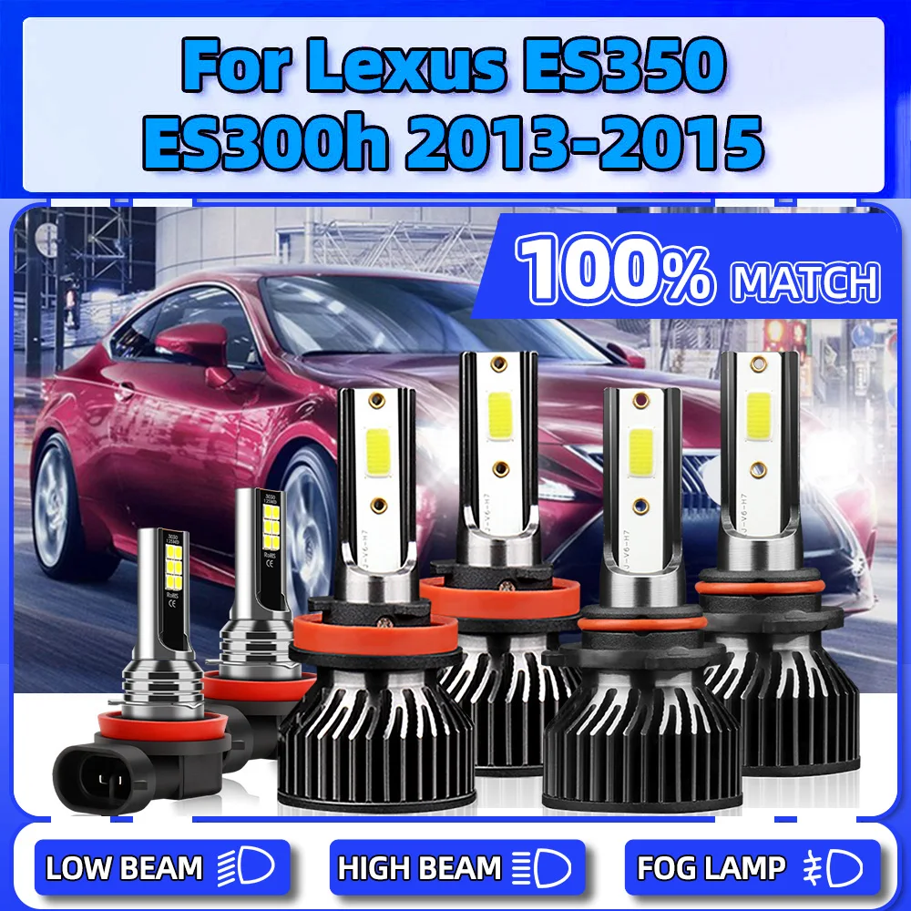 360W Canbus LED Headlight 12V Plug And Play Auto Headlamps 6000K CSP Chips Fog Lights For Lexus ES350 ES300h 2013 2014 2015