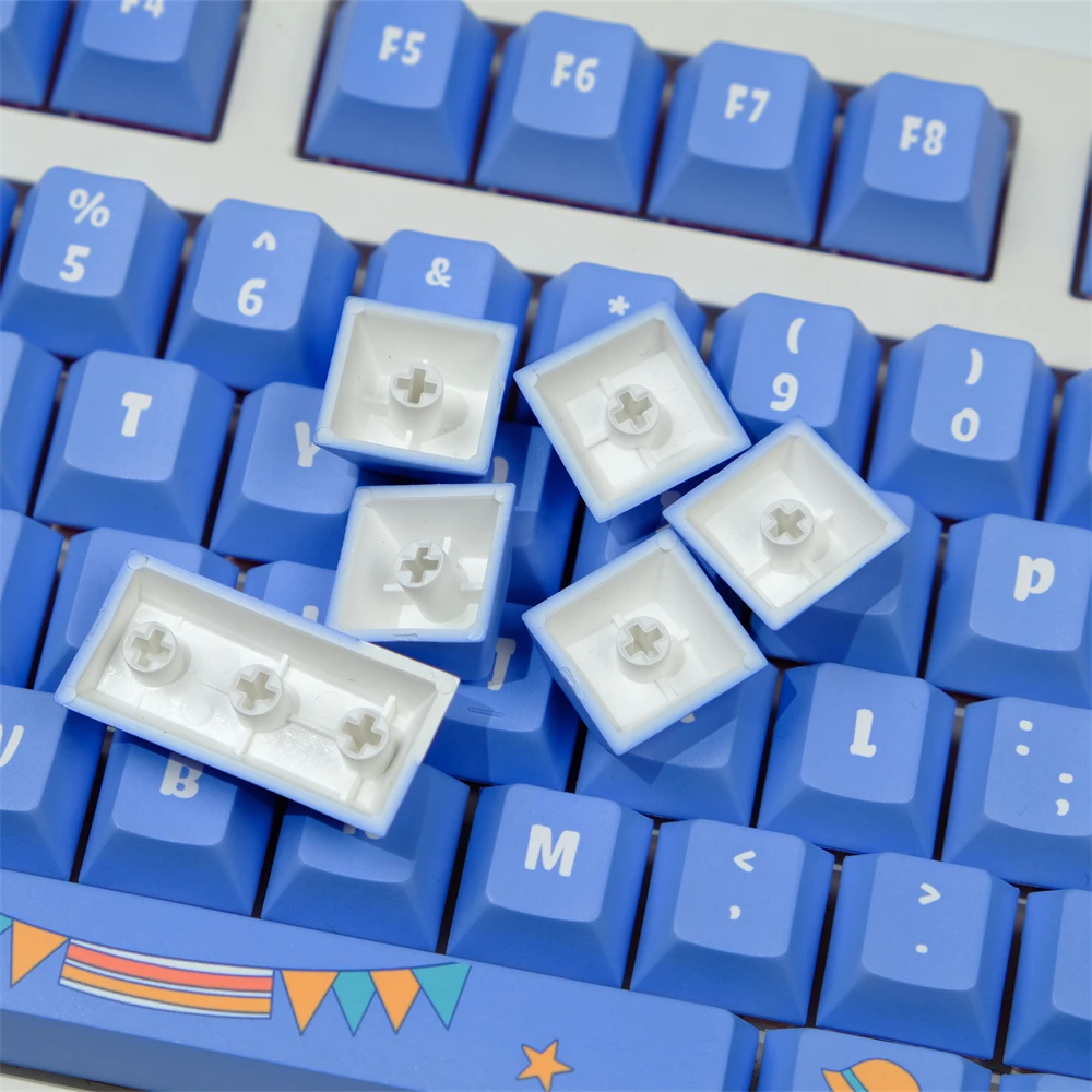 Cute Cat Keycaps para teclado mecânico, PBT, Dye Sublimation, Cherry Profile, Gateron, MX Switch, IK75, GK64, 129 Chaves