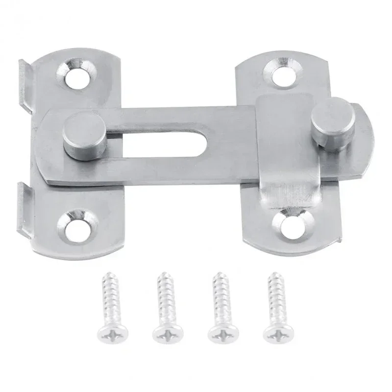 Door Bolts Hasp Latch Lock Sliding Door Lock Stainless Steel A Type Latch For Casement Cabinet Fitting With 4 * Screws NEW