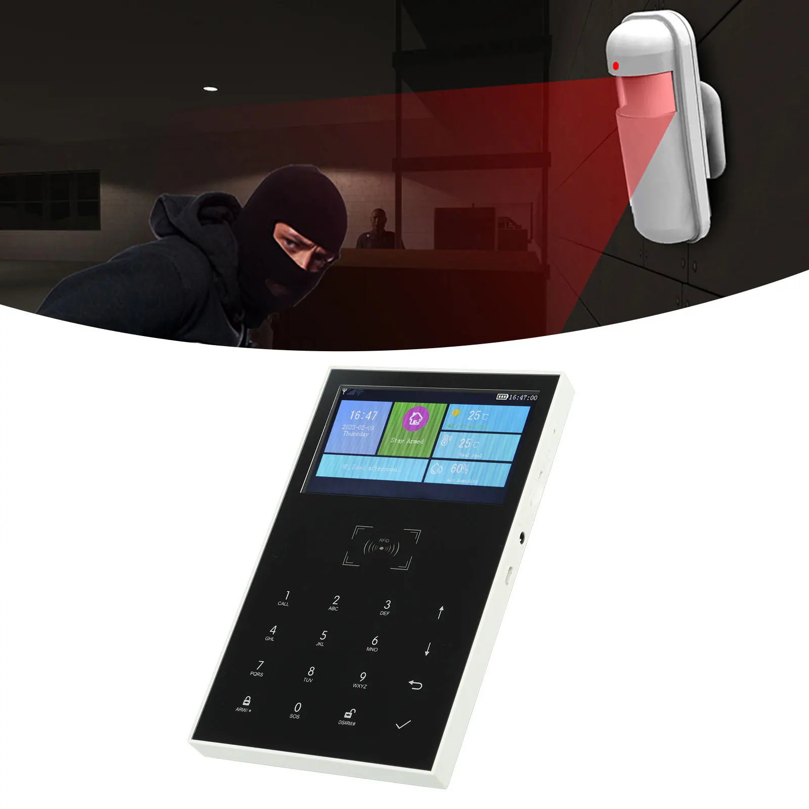 Sistema de seguridad antirrobo para el hogar, sistema de seguridad para el hogar, alarma inalámbrica WiFi, sistema antirrobo para el hogar inteligente, Kit de alarma para el hogar